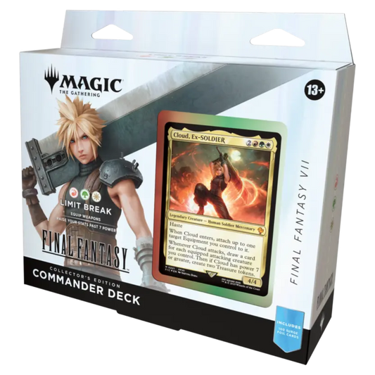 Magic: The Gathering Final Fantasy Collector Commander Deck Limit Break, premium foil Commander deck with powerful spells and Final Fantasy icons for collectors and players.
