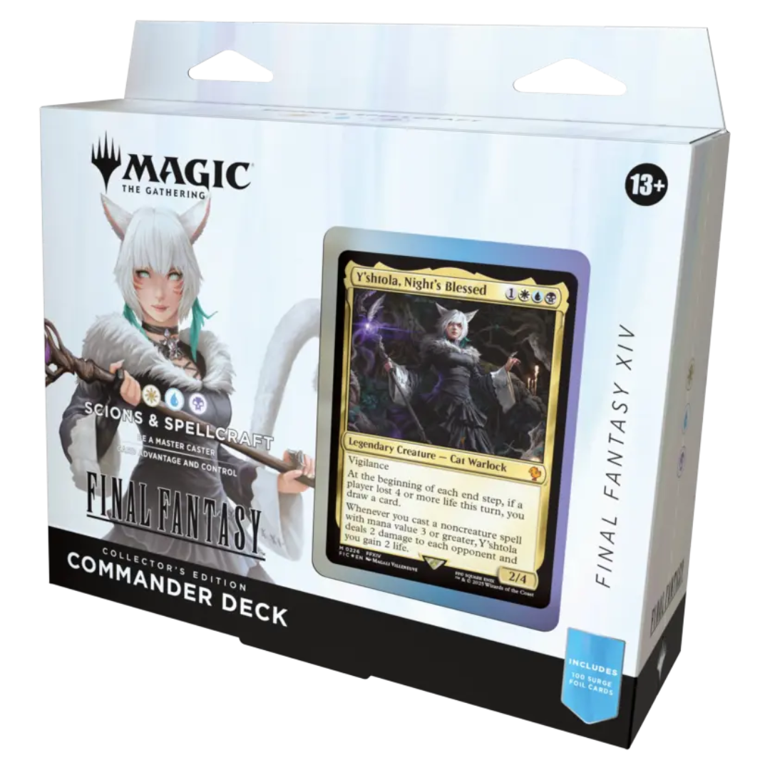 Magic: The Gathering Final Fantasy Collector Commander Deck Scions & Spellcraft, premium foil MTG deck featuring spell-focused strategy and iconic Final Fantasy heroes.