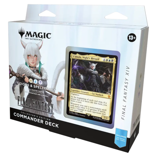 Magic: The Gathering Final Fantasy Collector Commander Deck Scions & Spellcraft, premium foil MTG deck featuring spell-focused strategy and iconic Final Fantasy heroes.