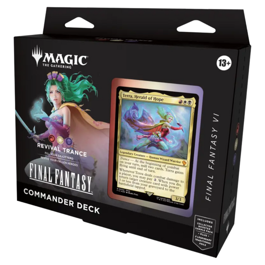 Magic: The Gathering Final Fantasy Commander Deck Revival Trance, MTG pre-constructed deck focused on healing, recursion, and Final Fantasy synergy for Commander.