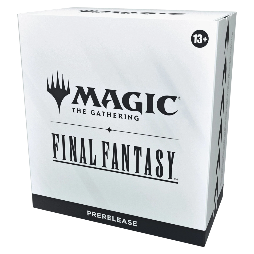 Magic the Gathering Final Fantasy Prerelease Kit box with 6 Play Boosters foil promo die deck box 