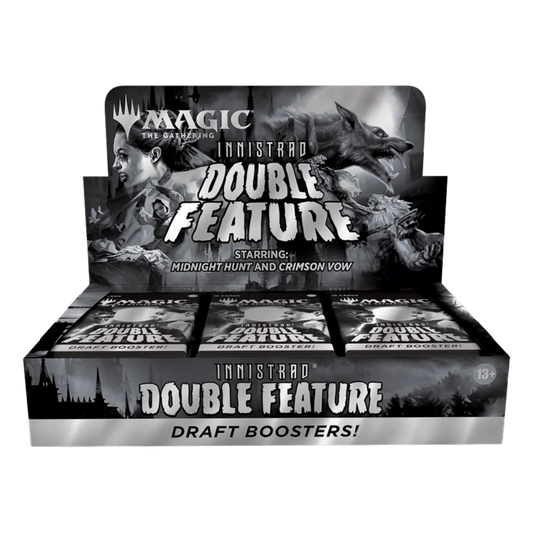 Magic The Gathering Innistrad Double Feature Draft Booster Display with Silver Screen black and white card treatment