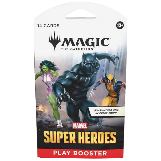 Marvel Super Heroes MTG Play Booster Pack trading card game sealed booster pack artwork