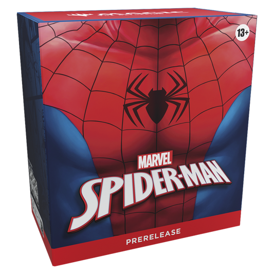 Magic the Gathering Marvel’s Spider-Man Prerelease Pack with boosters, foil promo, and Spindown die
