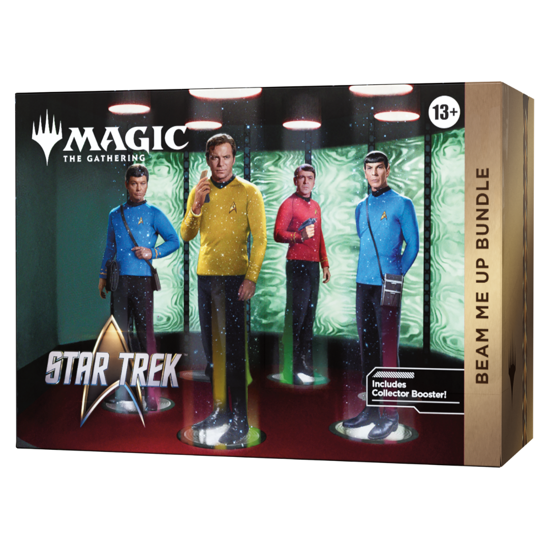 Magic: The Gathering Star Trek Beam Me Up Bundle with Play Boosters, Collector Booster, exclusive schematic cards, and accessories