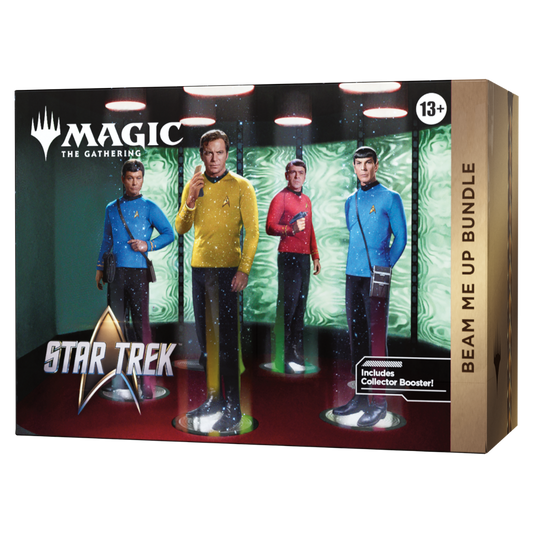 Magic: The Gathering Star Trek Beam Me Up Bundle with Play Boosters, Collector Booster, exclusive schematic cards, and accessories