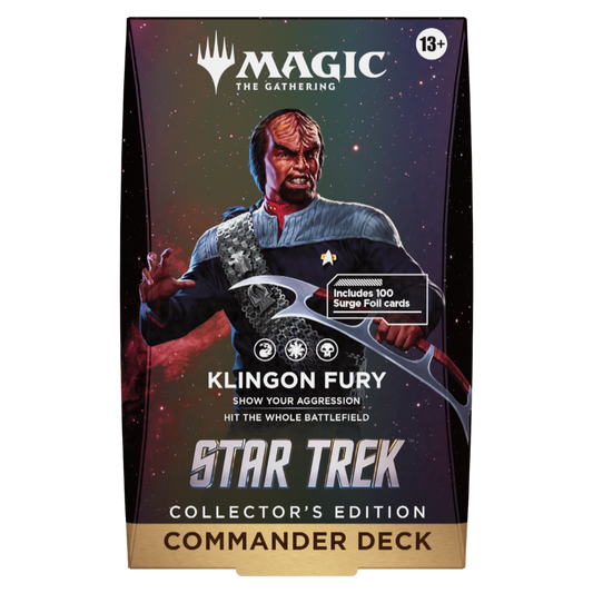Magic: The Gathering Star Trek Klingon Fury Collector’s Edition surge foil Commander Deck.