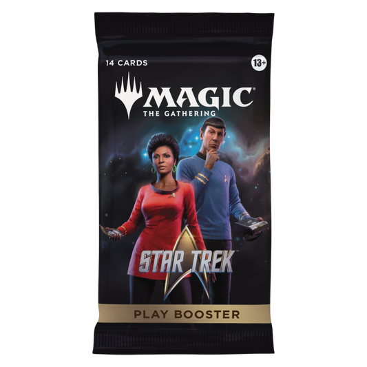 Magic The Gathering Star Trek Play Booster Pack featuring Star Trek Universes Beyond trading cards for Draft and collecting