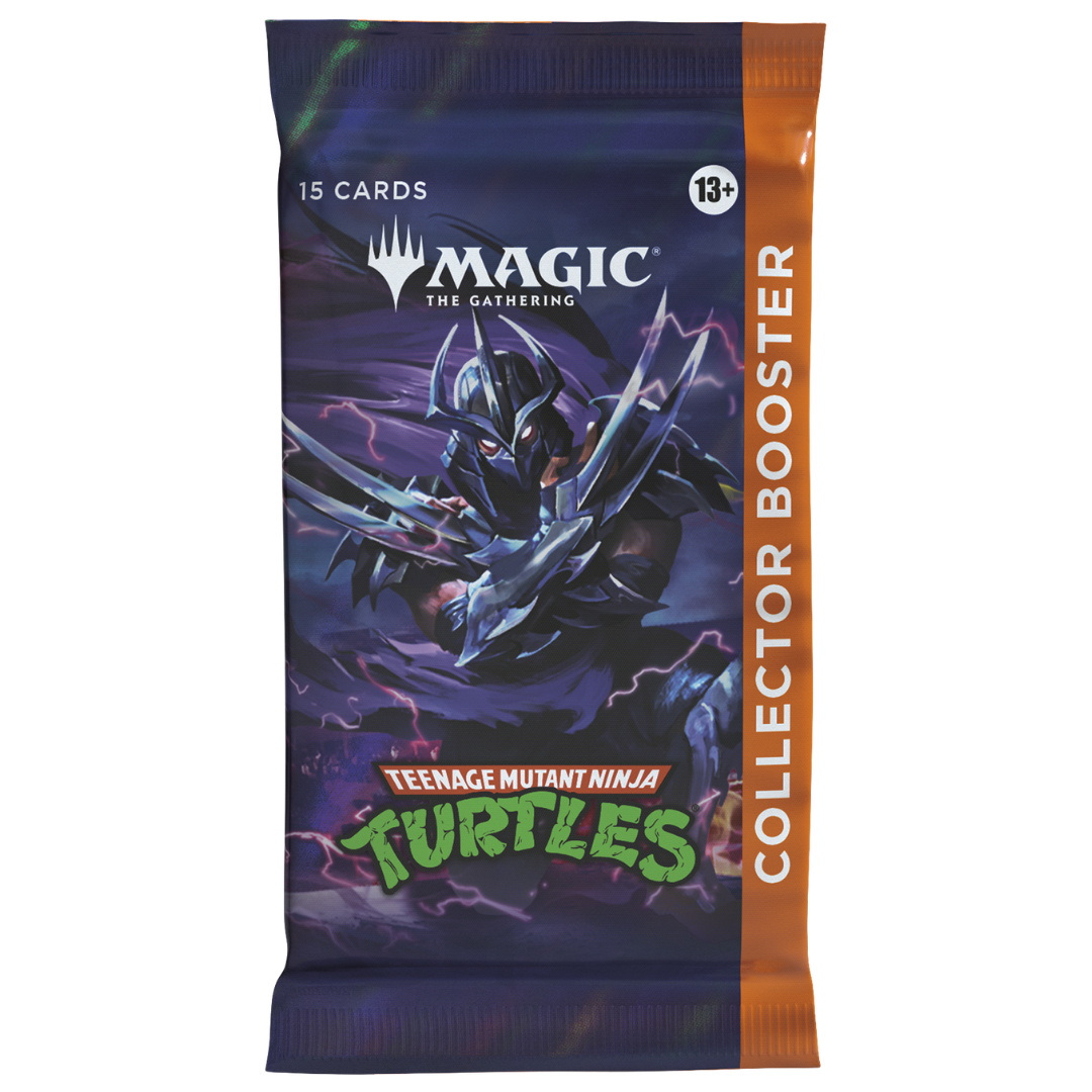 Magic the Gathering Teenage Mutant Ninja Turtles Collector Booster Pack featuring exclusive foil treatments and rare cards