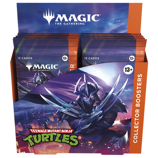 MTG TMNT Collector Booster Box featuring premium foil cards and exclusive Eastman art