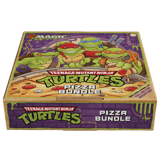 MTG Teenage Mutant Ninja Turtles Pizza Bundle, includes Play Boosters, foil lands, promo cards, and Collector Booster.