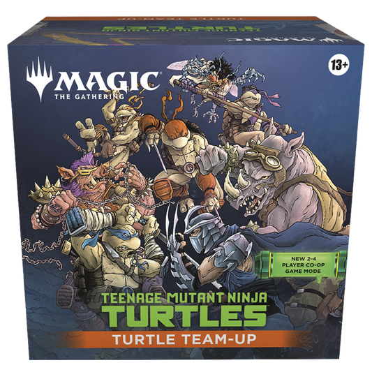 Magic the Gathering Teenage Mutant Ninja Turtles Turtle Team Up box with TMNT vs Shredder artwork