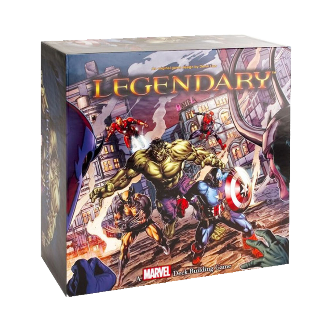 Marvel Legendary Deck-Building Game featuring Spider-Man, Iron Man, Hulk, and more, with strategic card gameplay and stunning Marvel artwork.