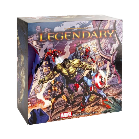 Marvel Legendary Deck-Building Game featuring Spider-Man, Iron Man, Hulk, and more, with strategic card gameplay and stunning Marvel artwork.