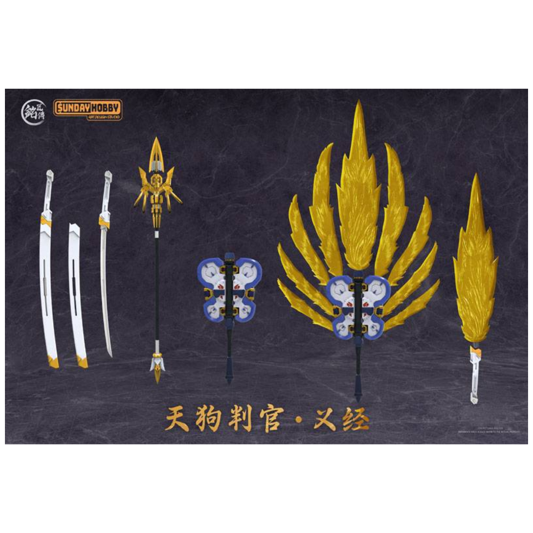 Ming Jiang Legend Sunday Hobby Tengu Hangan Yoshitsune model kit Weapons and effects