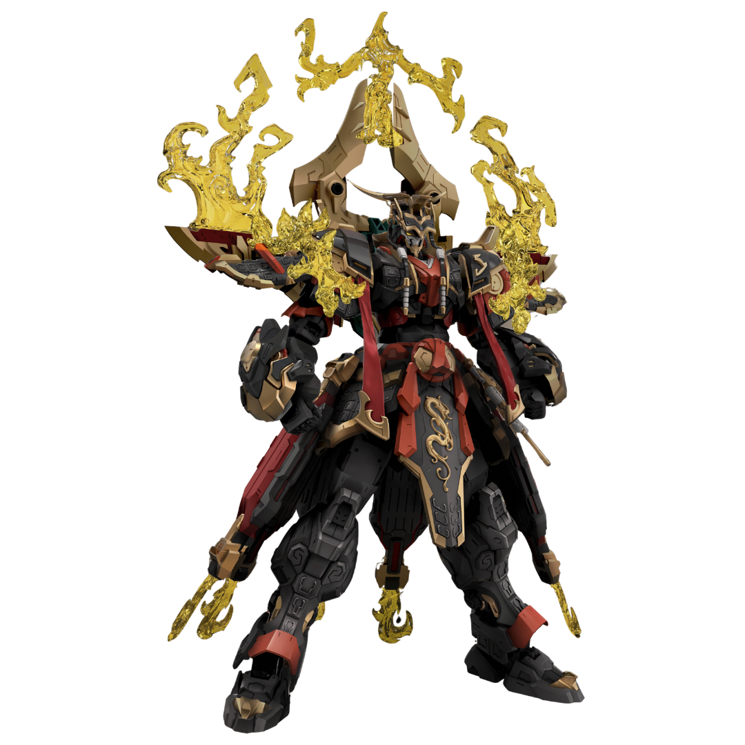 Ming Jiang Legend Ying Zheng model kit with transparent golden effect parts and ornate armour