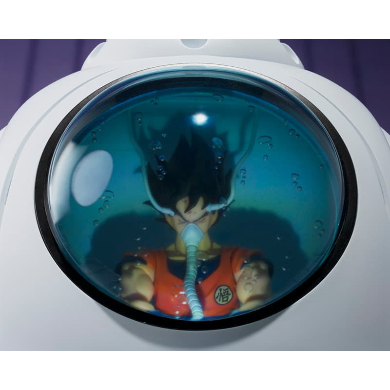 Character inside a transparent sphere with a white background
