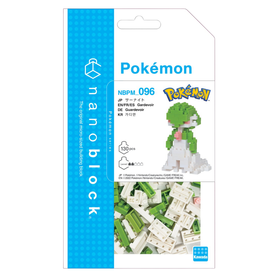 Nanoblock Pokémon Gardevoir kit packaging front with character render