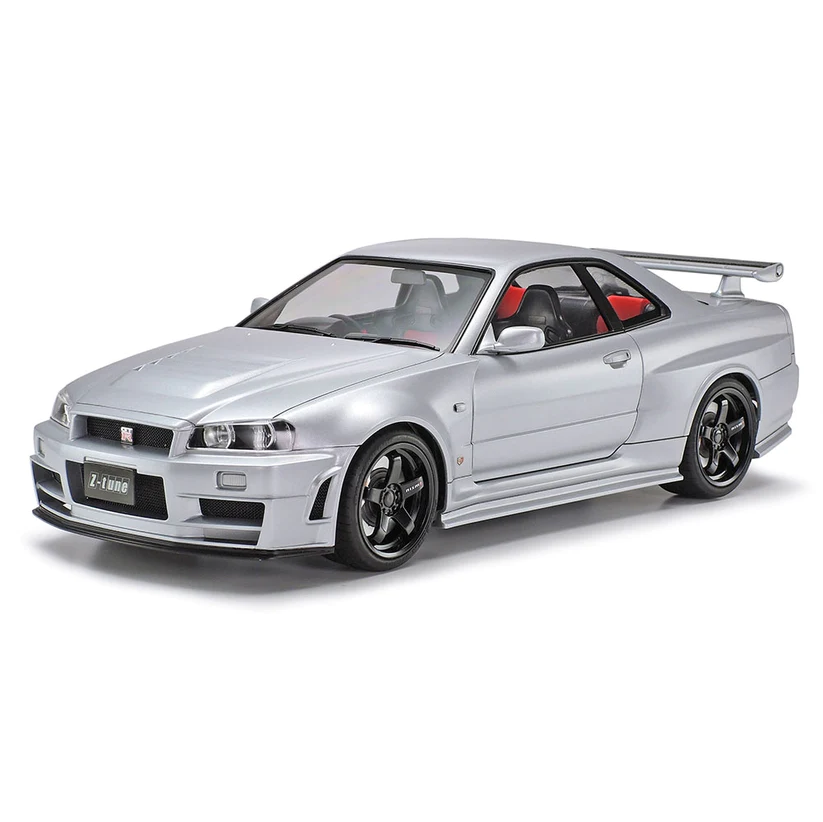 Nismo R34 GTR Z Tune Building kit as seen from the front, Nissan GTR Tamiya building kit