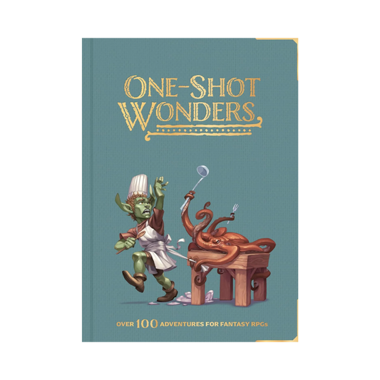 One-Shot Wonders – a 200-page hardcover book featuring 100+ quick, ready-to-play DnD adventures for levels 1-20. Perfect for any GM!