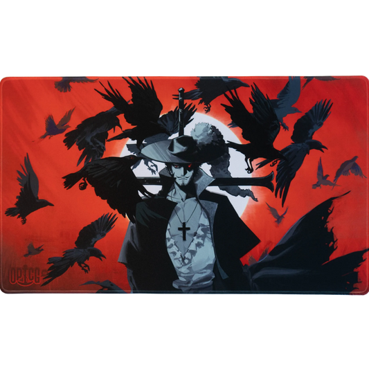 One Piece Card Game Birds of Prey 3mm premium playmat with anti-slip rubber base and stitched edges