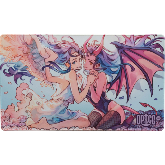 One Piece Card Game Devil’s Flowers 3mm premium playmat with anti-slip rubber base and stitched edges