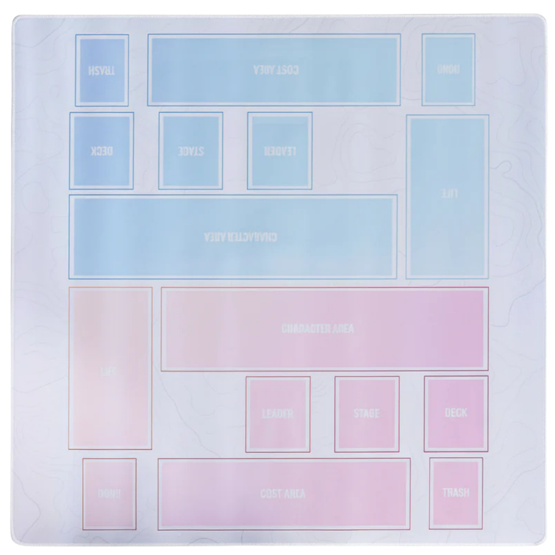 One Piece Card Game Double Up 3mm premium playmat with anti-slip rubber base and stitched edges