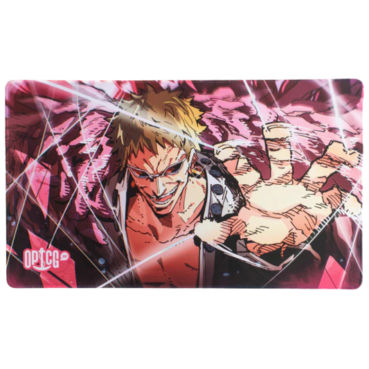 One Piece TCG Heavenly Demon Playmat featuring epic artwork, smooth anti-slip surface, and premium card protection for competitive trading card game players.