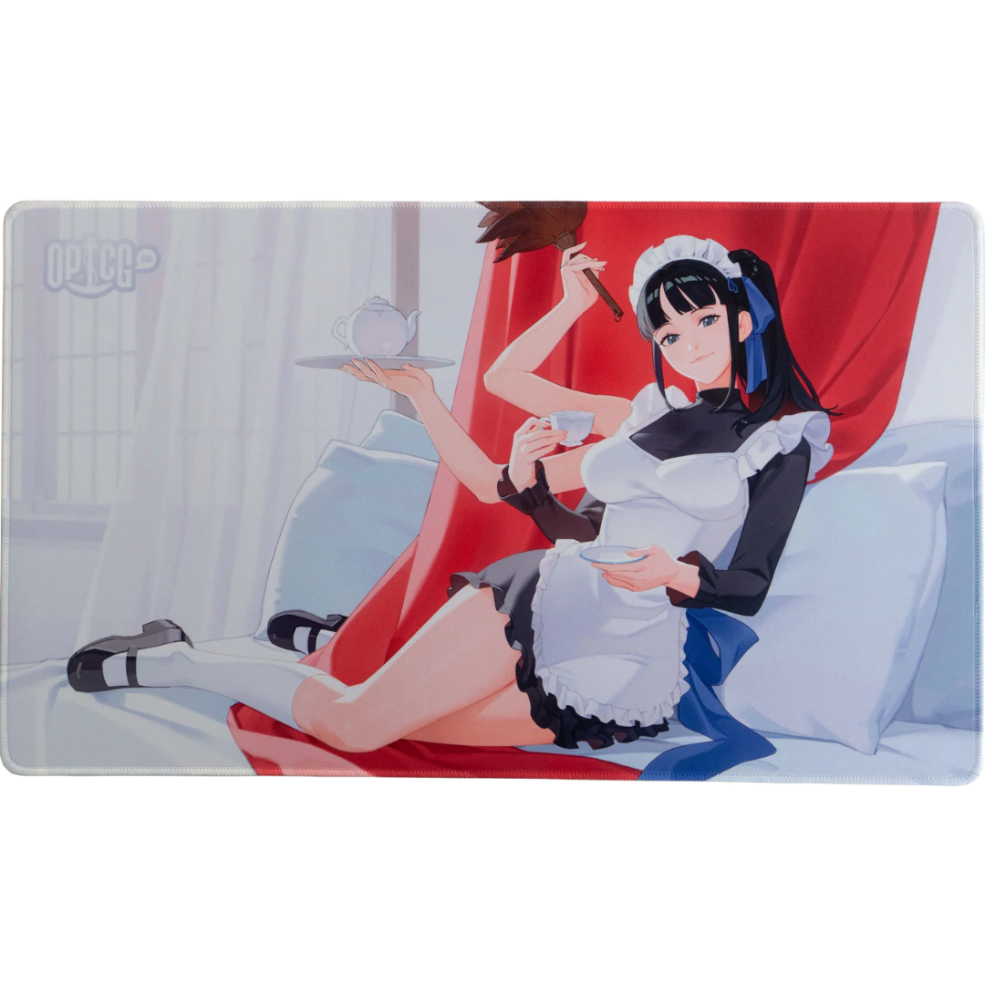 One Piece Card Game Helping Hand 3mm premium playmat with anti-slip rubber base and stitched edges