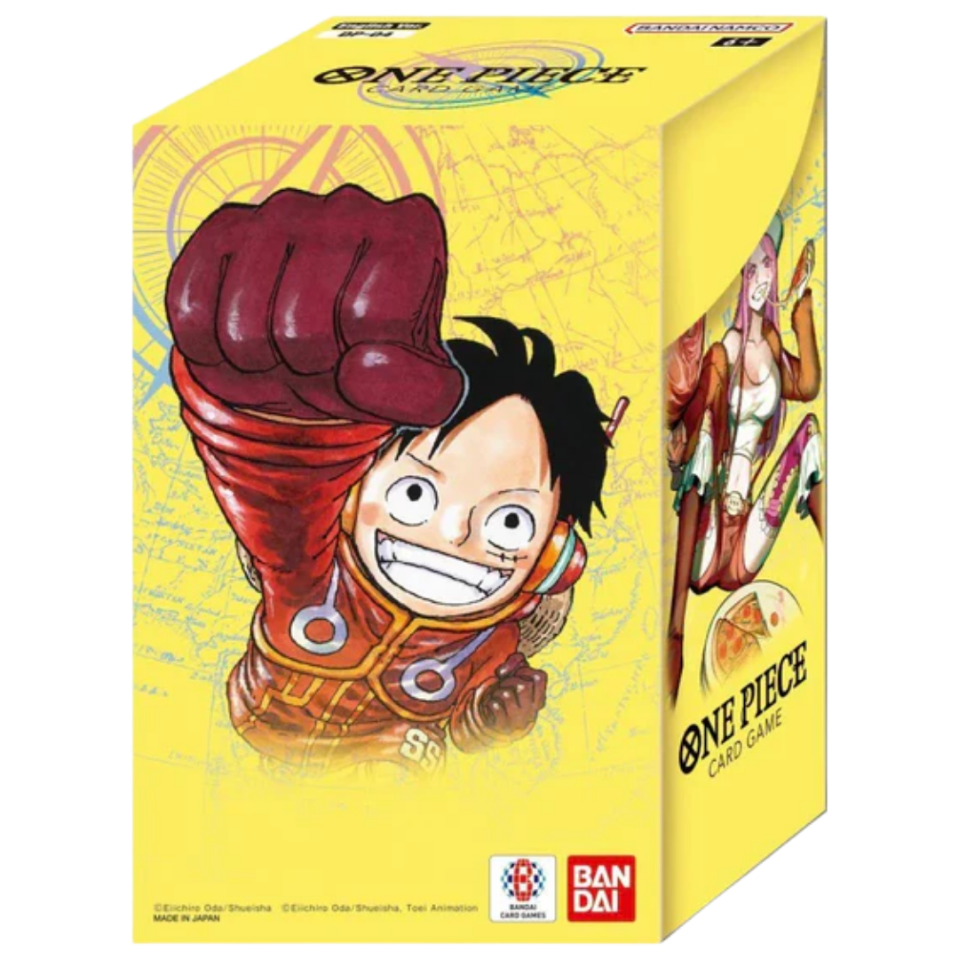 One Piece Card Game OP‑07 500 Years in the Future Double Pack Volume 4 packaging with booster packs and DON card 