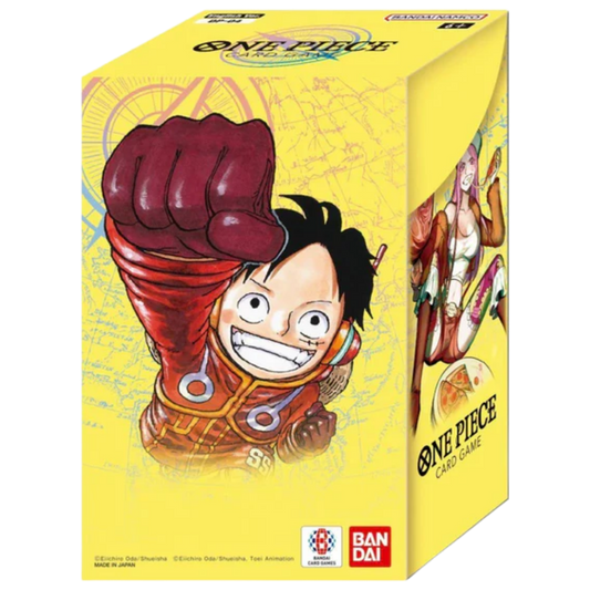 One Piece Card Game OP‑07 500 Years in the Future Double Pack Volume 4 packaging with booster packs and DON card 