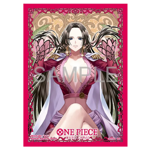 One Piece Card Game Set 13 Boa Hancock sleeves featuring official character artwork for standard size cards