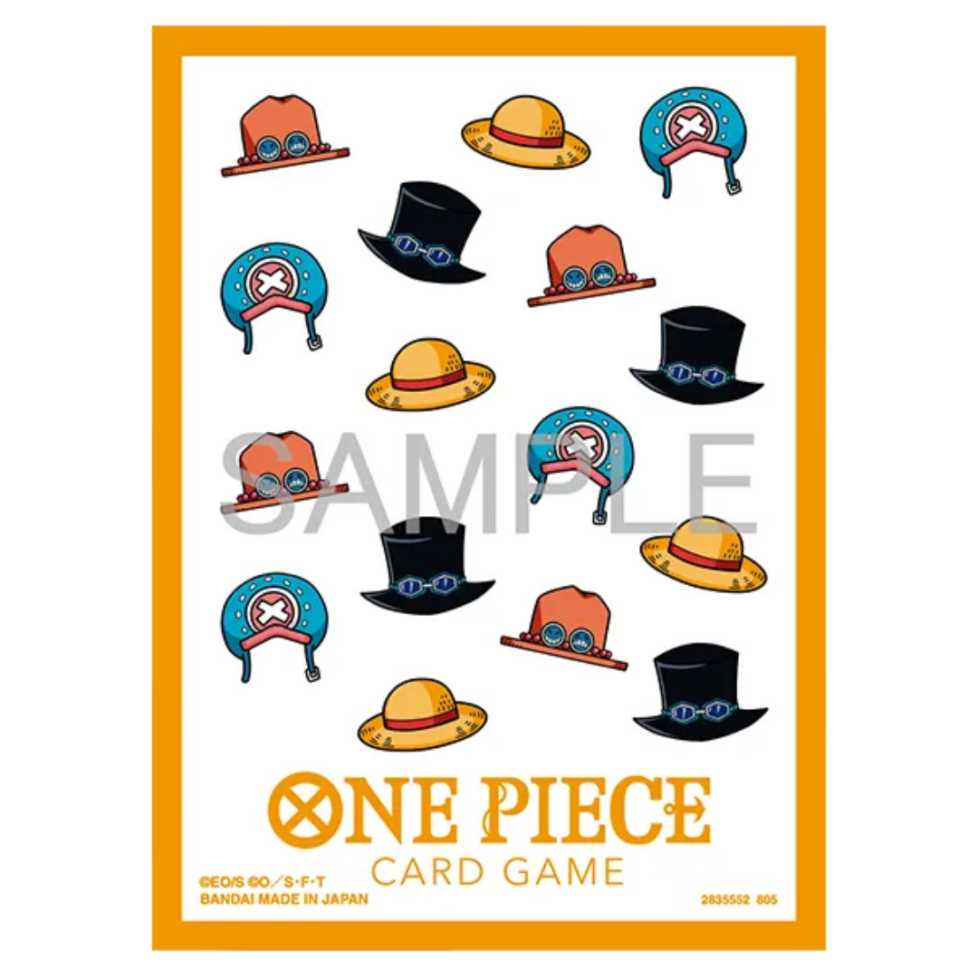 One Piece Card Game Set 13 Hat Patterns sleeves with iconic character hat designs for standard size cards