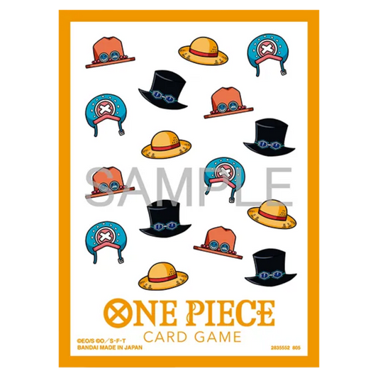 One Piece Card Game Set 13 Hat Patterns sleeves with iconic character hat designs for standard size cards