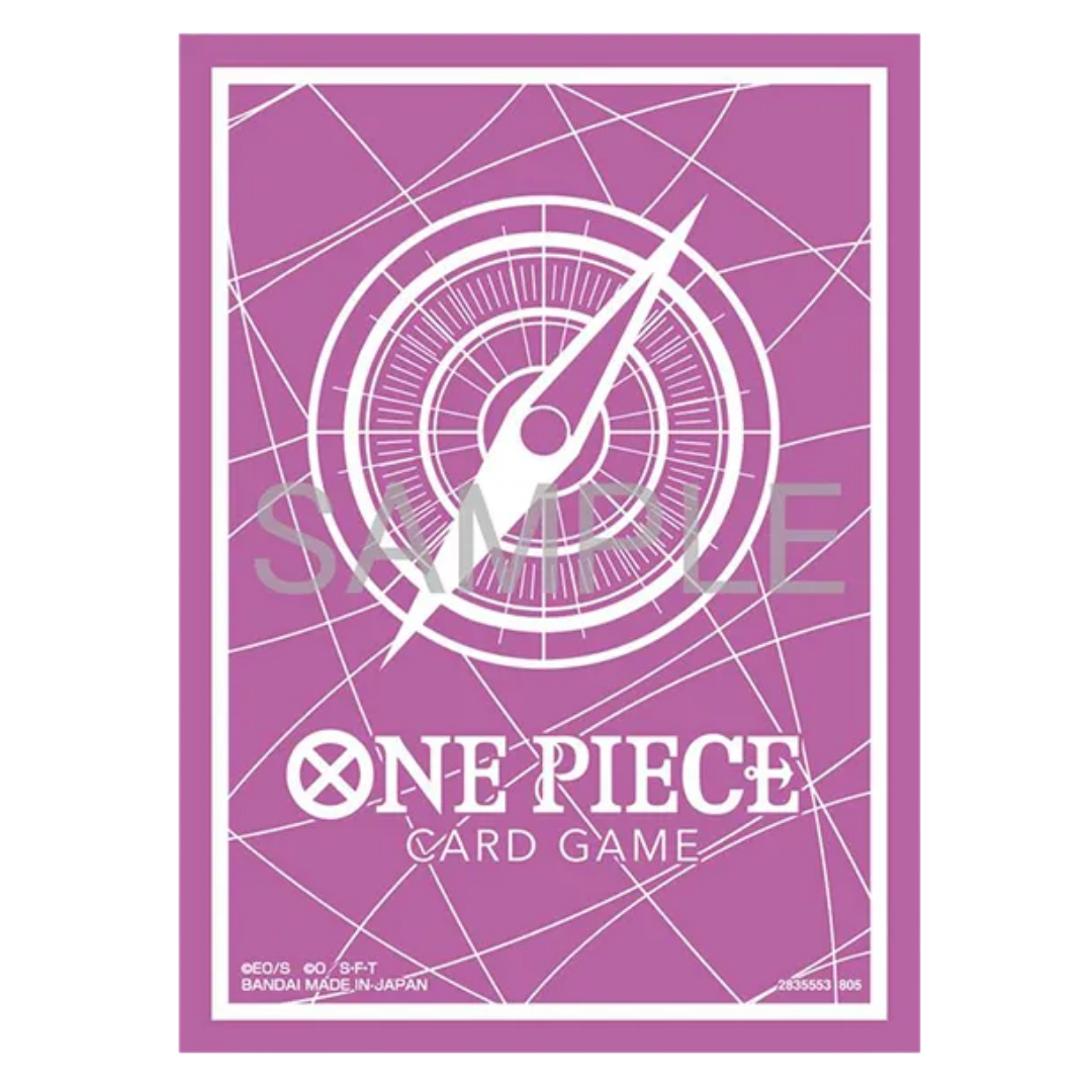 One Piece Card Game Set 13 Standard Purple sleeves with official logo design for standard size trading cards