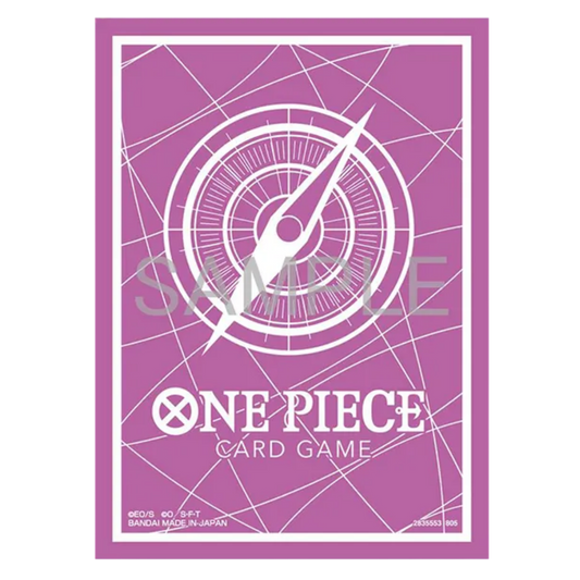 One Piece Card Game Set 13 Standard Purple sleeves with official logo design for standard size trading cards