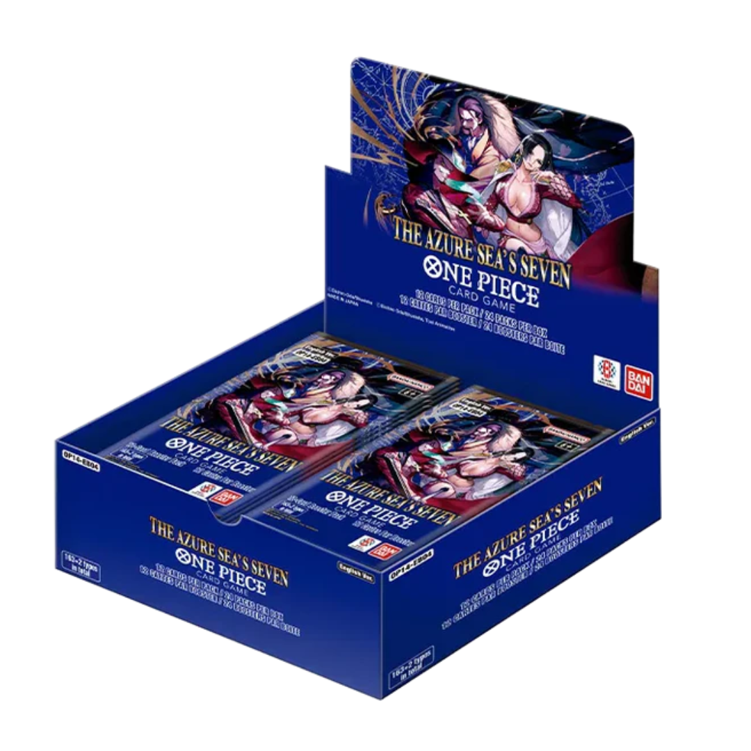 One Piece Card Game OP-14 The Azure Sea’s Seven booster box sealed display box front view