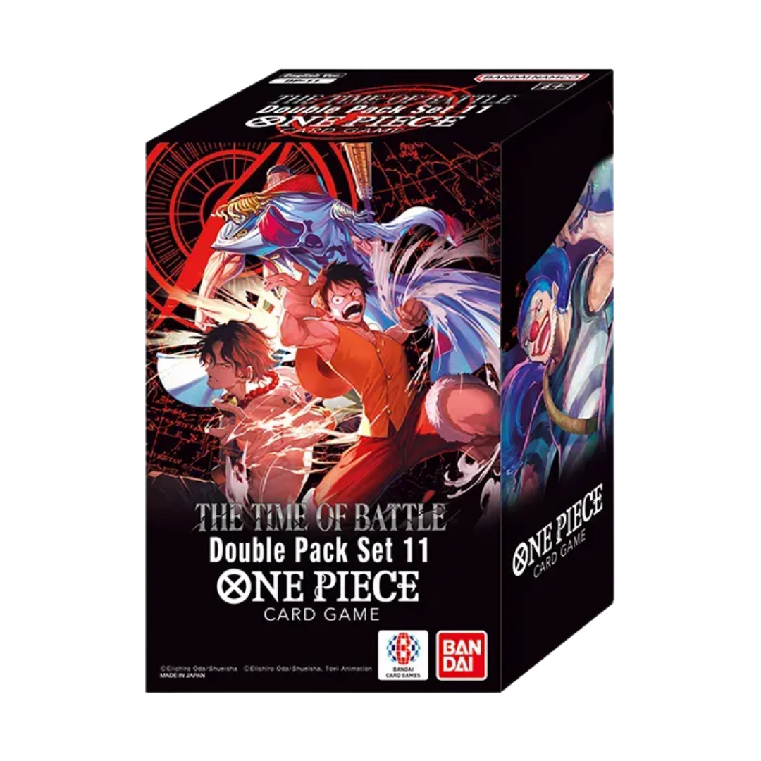 One Piece OP-16 The Time of Battle Double Pack Set 11 with booster packs and exclusive DON card