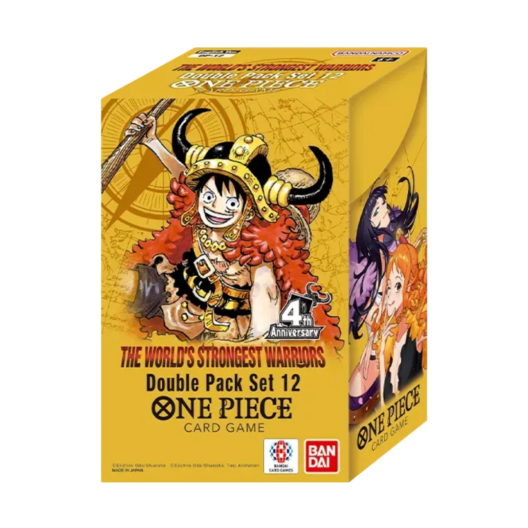 One Piece Card Game OP-17 The World's Strongest Warriors Double Pack Set Vol. 12 with two boosters and DON!! card.