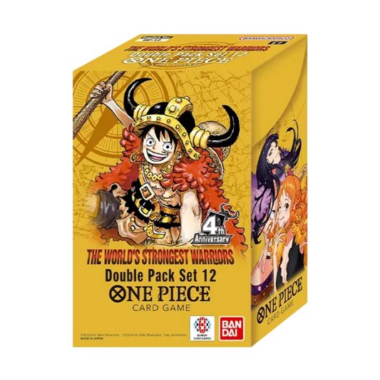 One Piece Card Game OP-17 The World's Strongest Warriors Double Pack Set Vol. 12 with two boosters and DON!! card.