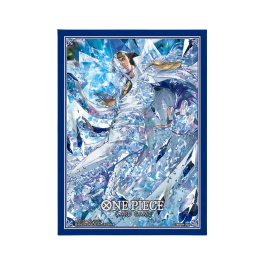 One Piece Card Game official sleeve Set 11 featuring Kuzan artwork, pack of 70 protective sleeves.
