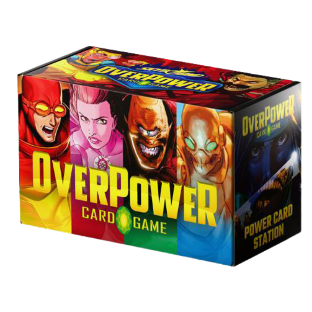 Skybound OverPower Power Card Station box containing 400 essential Power cards.