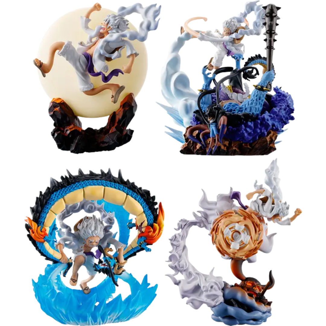 One Piece Pettitrama Logbox Re Birth Gear Five Special diorama figure displayed