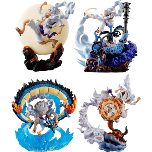 One Piece Pettitrama Logbox Re Birth Gear Five Special diorama figure displayed