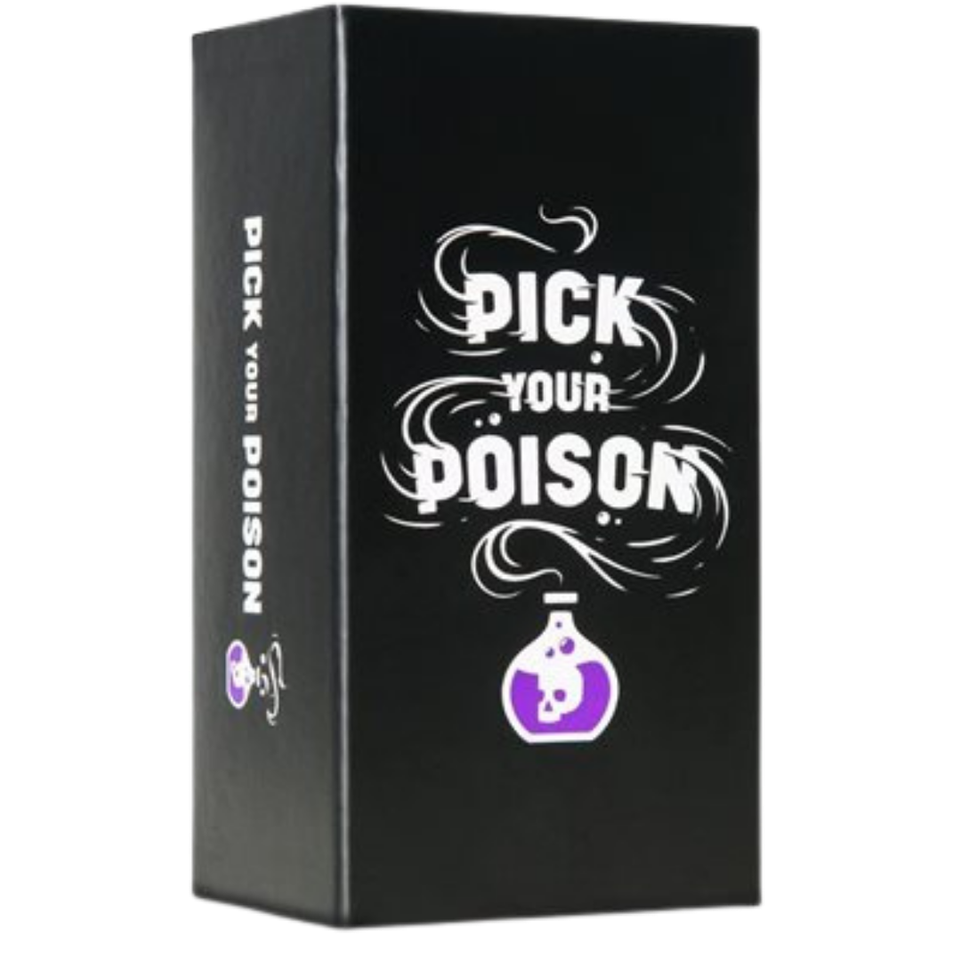 Pick Your Poison party game with would you rather scenario cards