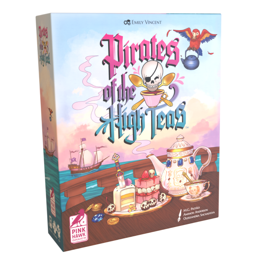 Pirates of the High Teas board game with pirate themed worker placement and tea set collection gameplay