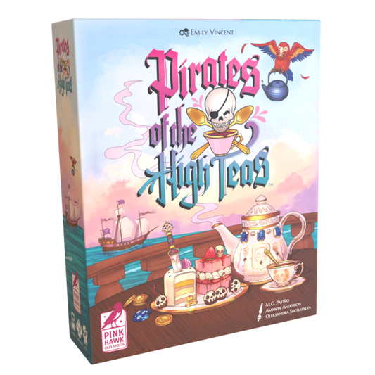 Pirates of the High Teas board game with pirate themed worker placement and tea set collection gameplay