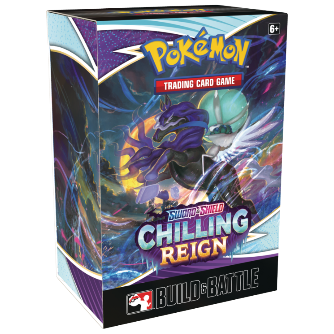 Pokémon TCG Chilling Reign Build & Battle Box with exclusive promo card, booster packs, and a ready-to-play deck for competitive play.