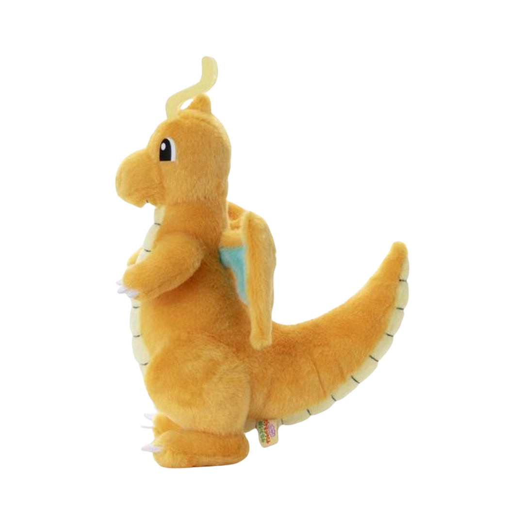 Takara Tomy Pokémon plush Dragonite, soft and detailed design, cuddly collectible perfect for Pokémon enthusiasts and Dragon-type fans.