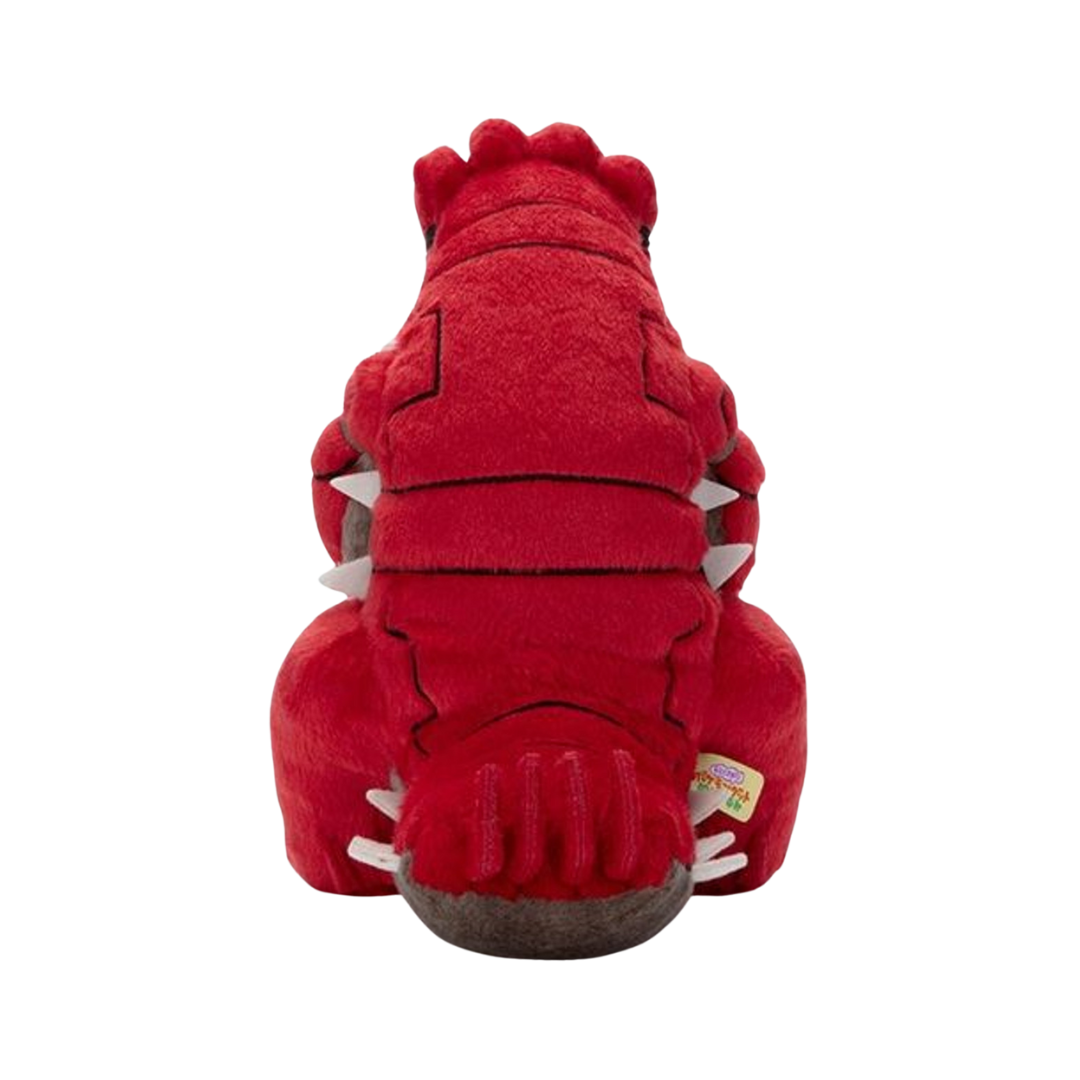 Takara Tomy Pokémon plush Groudon, legendary design with vibrant red tones, soft and detailed collectible perfect for Pokémon fans and collectors.